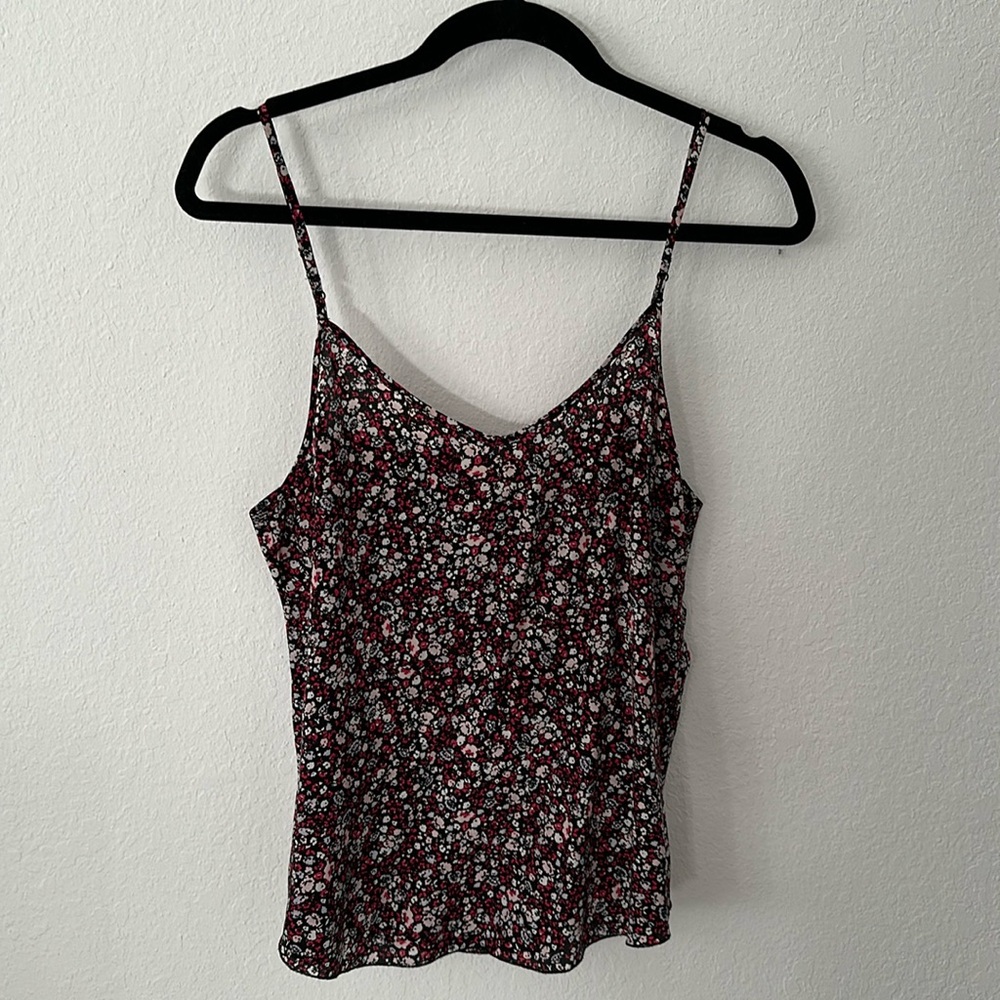 Aritzia Wilfred floral silk camisole